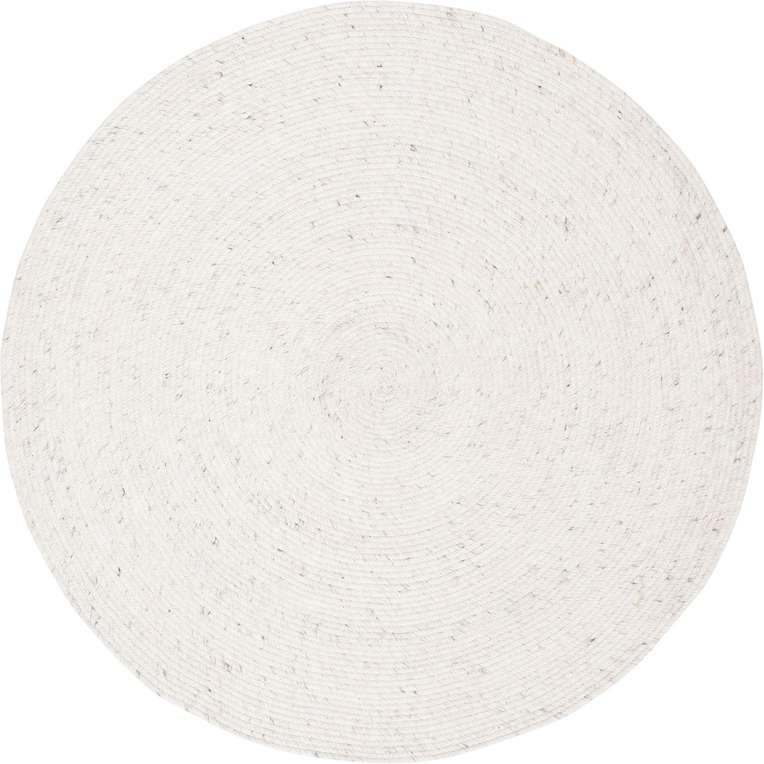 SAFAVIEH Braided Ronan Solid Reversible Area Rug, Light Beige, 7' x 7' Round