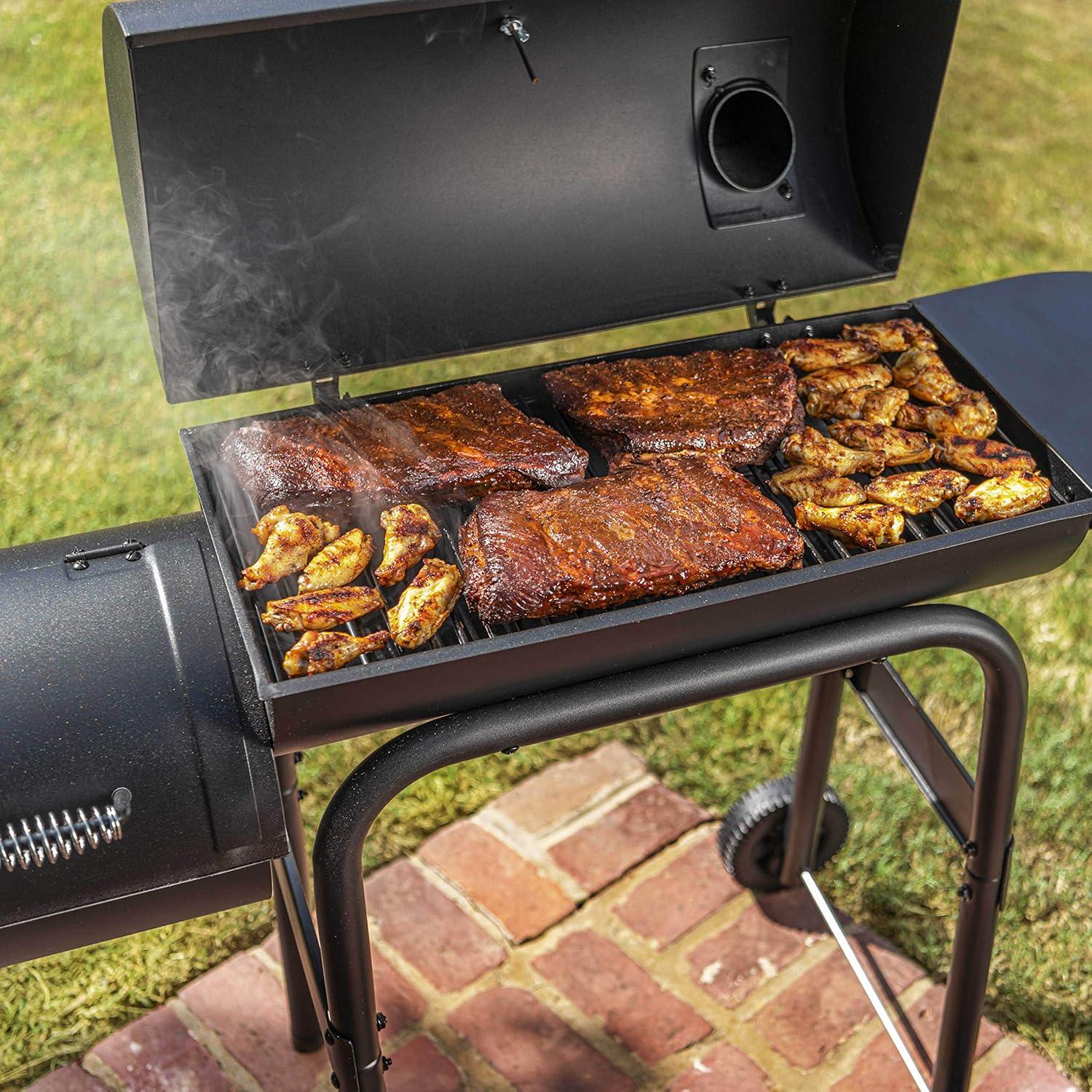 Charbroil Charbroil American Gourmet 430 Offset Barrel Charcoal Grill and Smoker