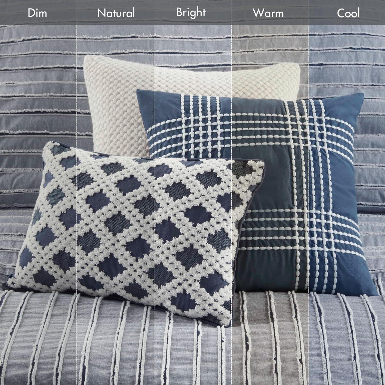 Madison Park Signature Madison Park Signature Essence Oversized Cotton Clipped Jacquard Comforter Set