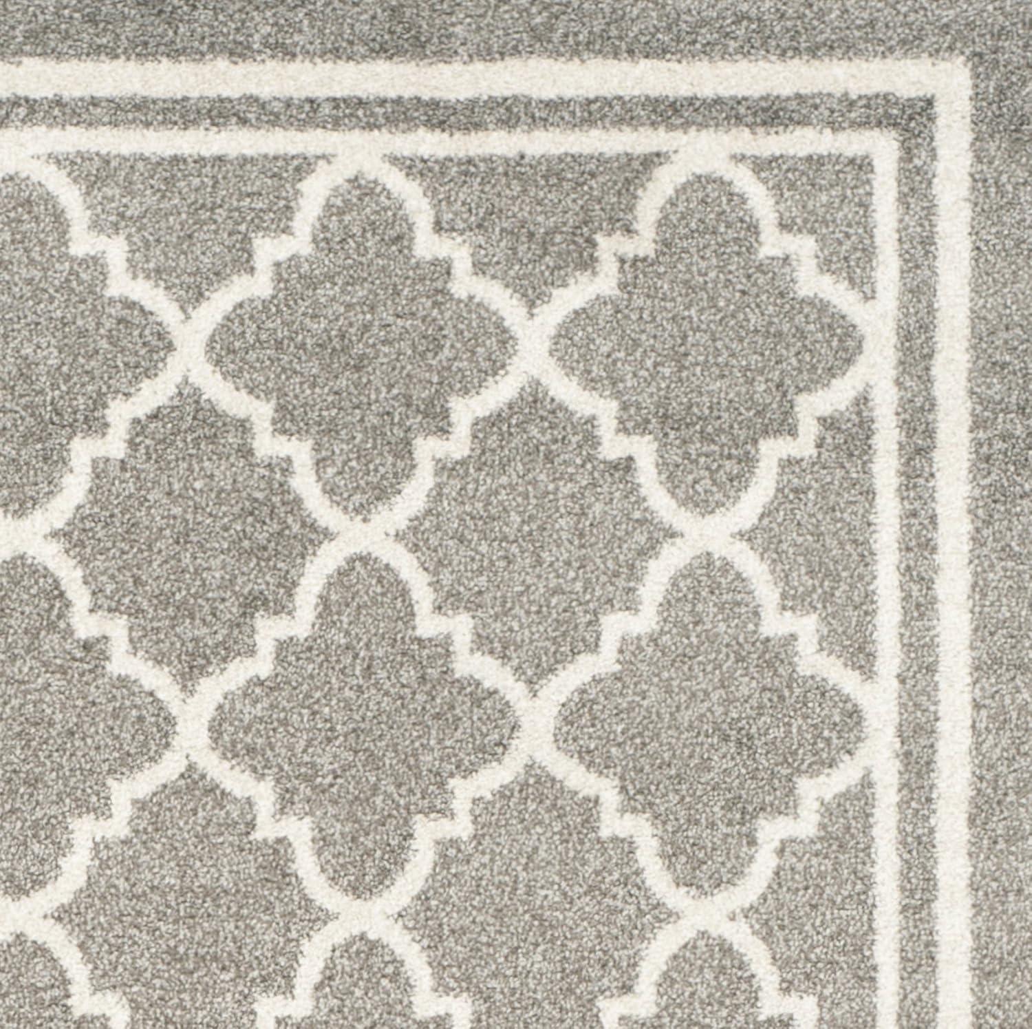 SAFAVIEH Amherst Trina Geometric Area Rug, Dark Grey/Beige, 5'3" x 8'