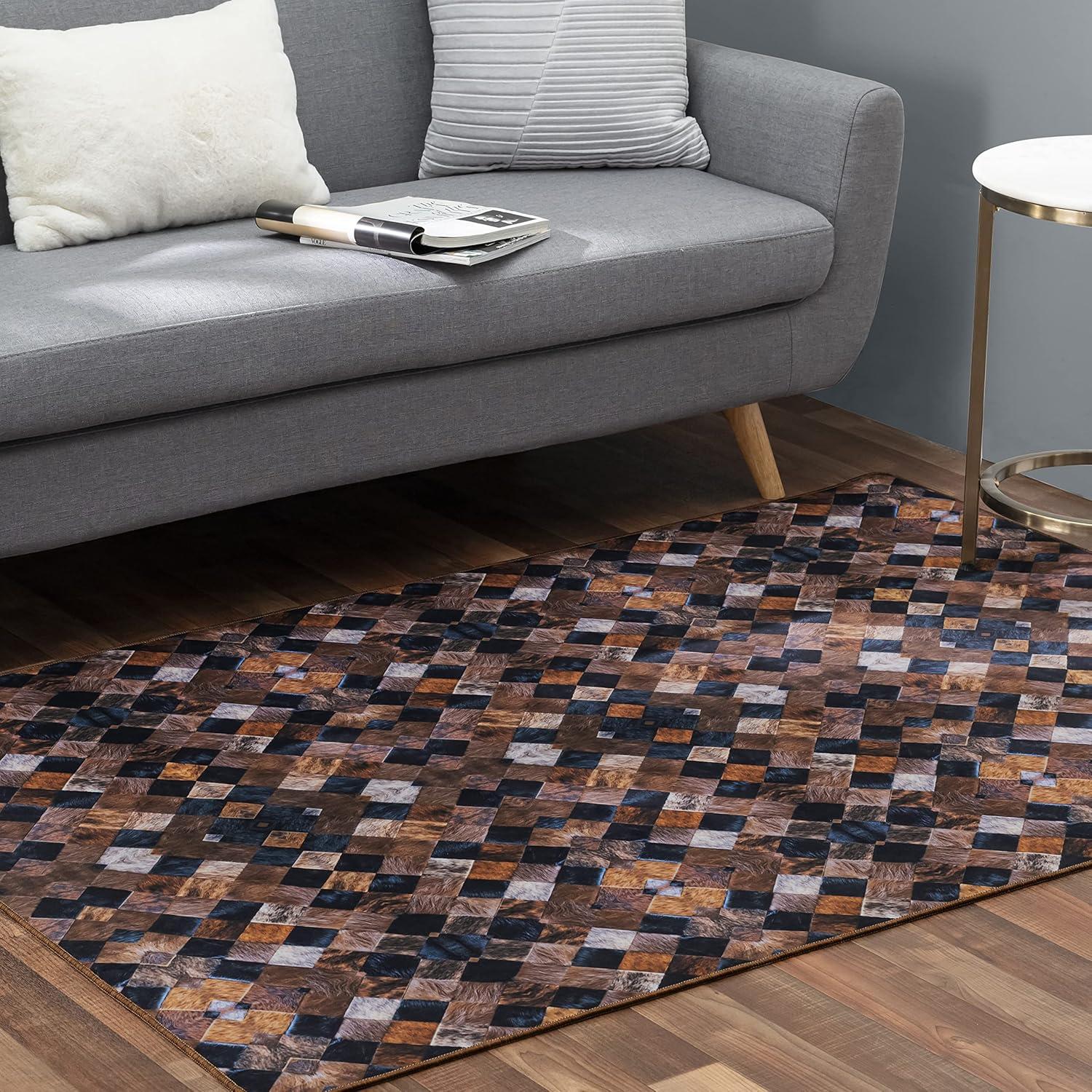 Walk On Me Heirloom Frescoes Black Area Rug