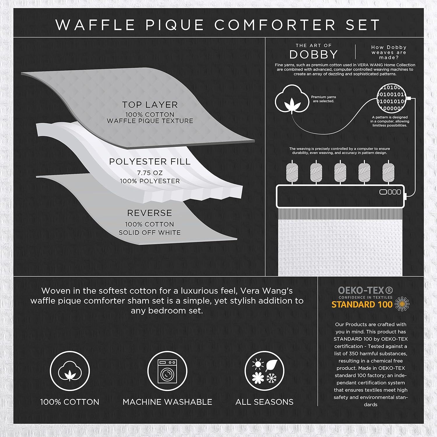 Vera Wang Vera Wang Waffle Pique Solid Cotton Comforter Set