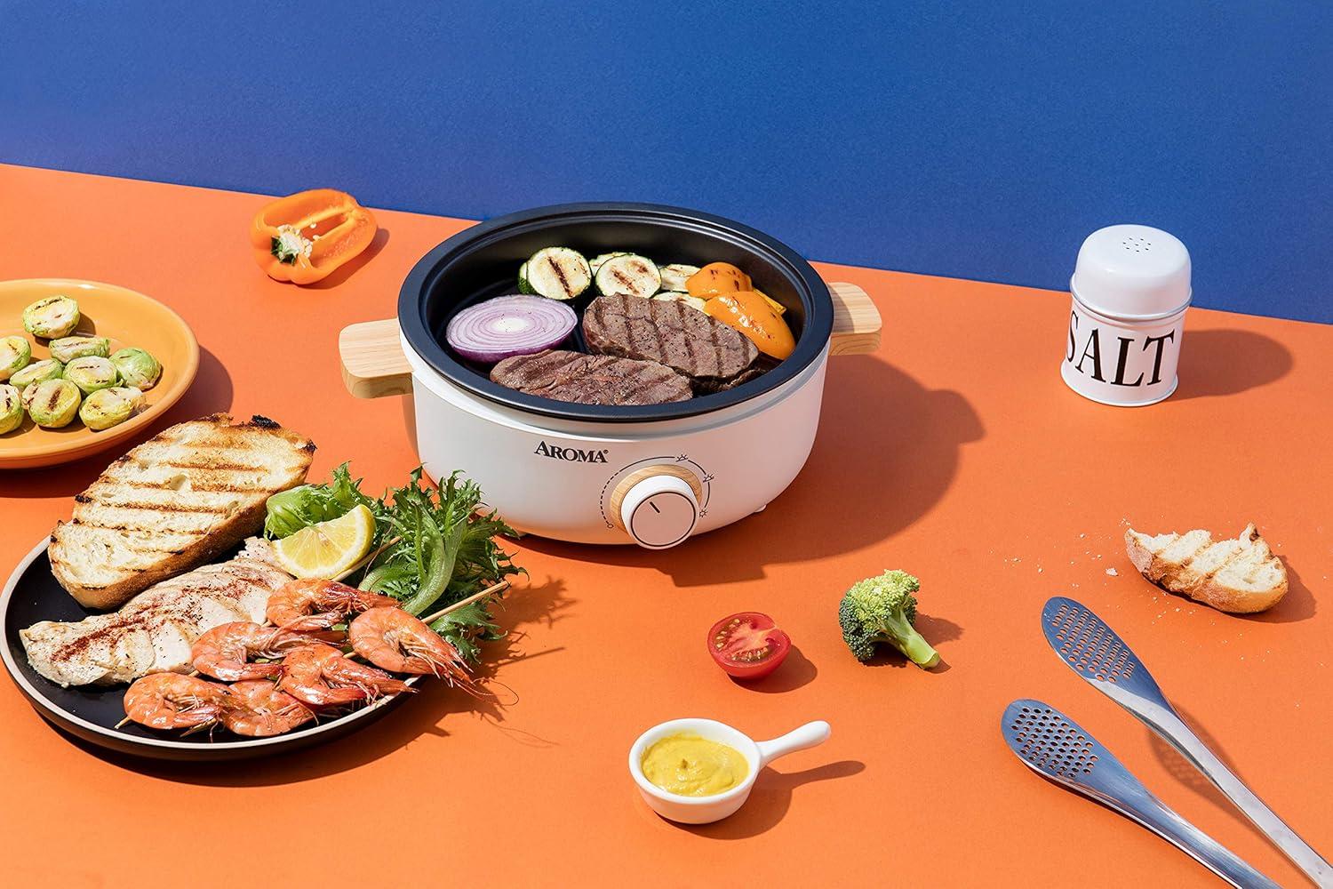 AROMA ® 2.5-Qt. Multi-Grill Hot Pot