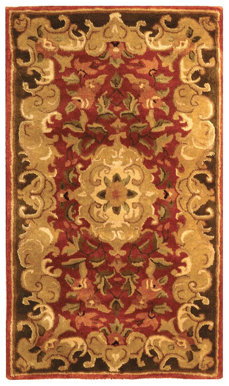 Classic CL234 Hand Tufted Accent Rug - Rust/Green - 2'3"x4' - Safavieh.