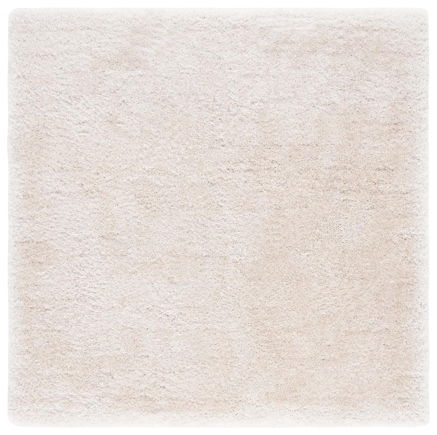 Luxe Shag SGX160 Hand Tufted Indoor Area Rug - Bone - 6'x6' - Safavieh