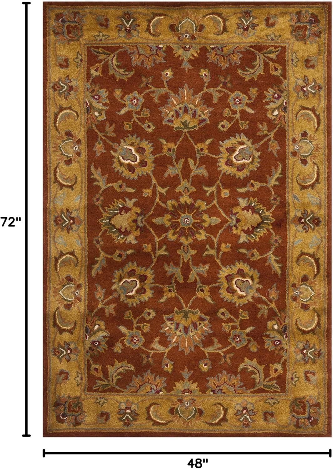 Heritage HG820 Hand Tufted Area Rug - Red/Natural - 4'x6' - Safavieh.