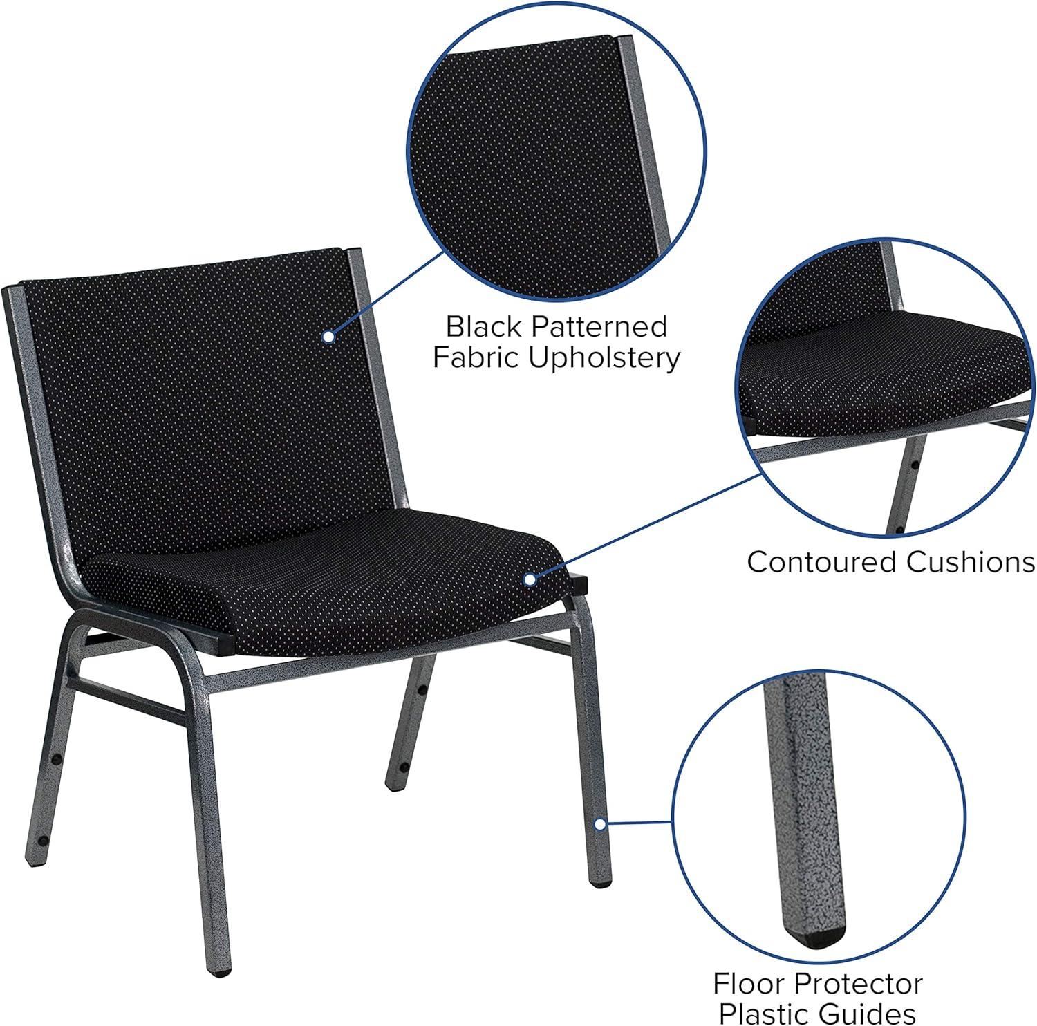 Flash Furniture Divine Multipurpose Big & Tall 1000 lb. Rated Stacking Guest Chairs for Business or Home Use (Set of 2)