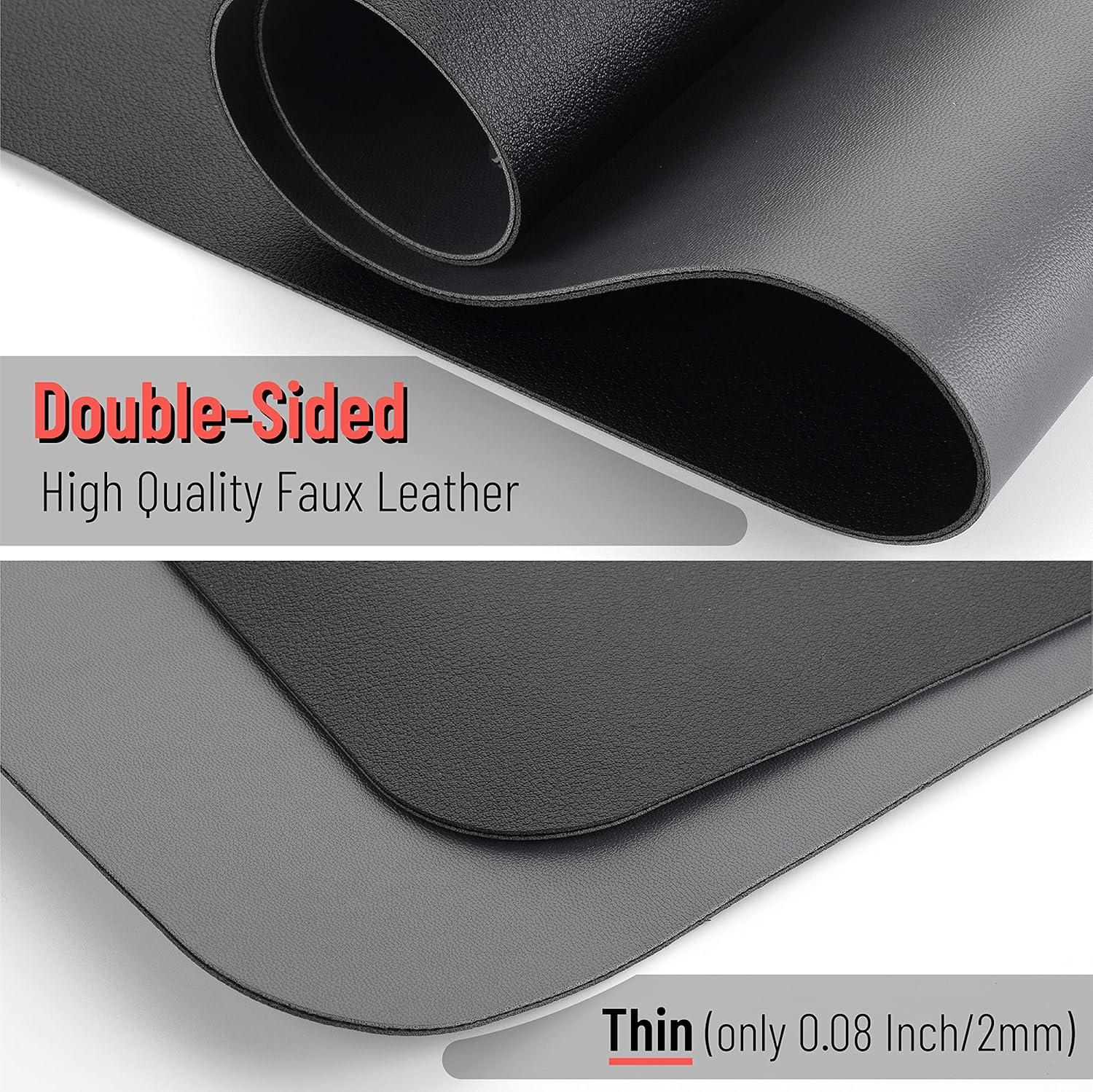 Mr. Pen- Desk Mat, Dual-Sided, 23.6" x 13.7", Leather Desk Pad, Desk Mouse Pad
