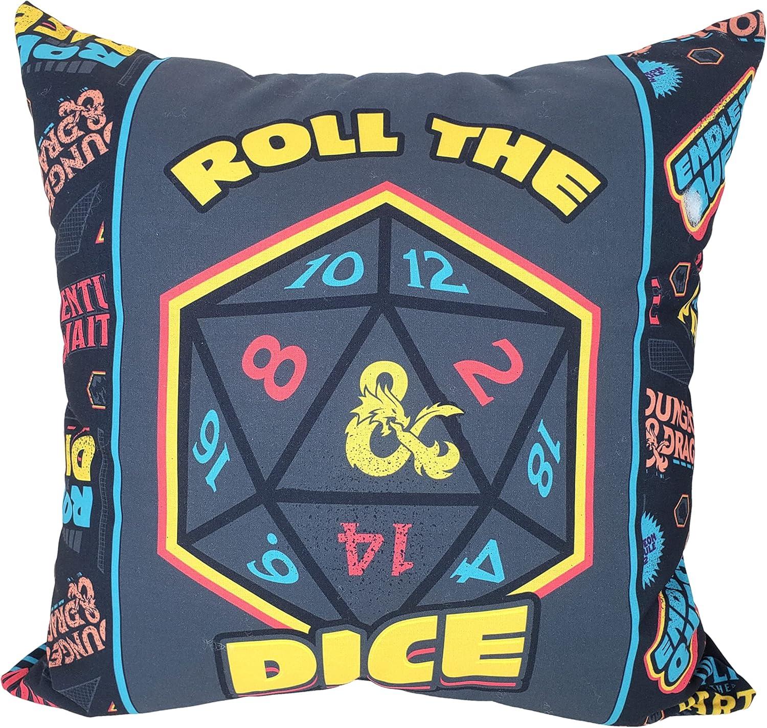 Northwest Dungeons & Dragons Pillow, 18" x 18", Roll The Dice