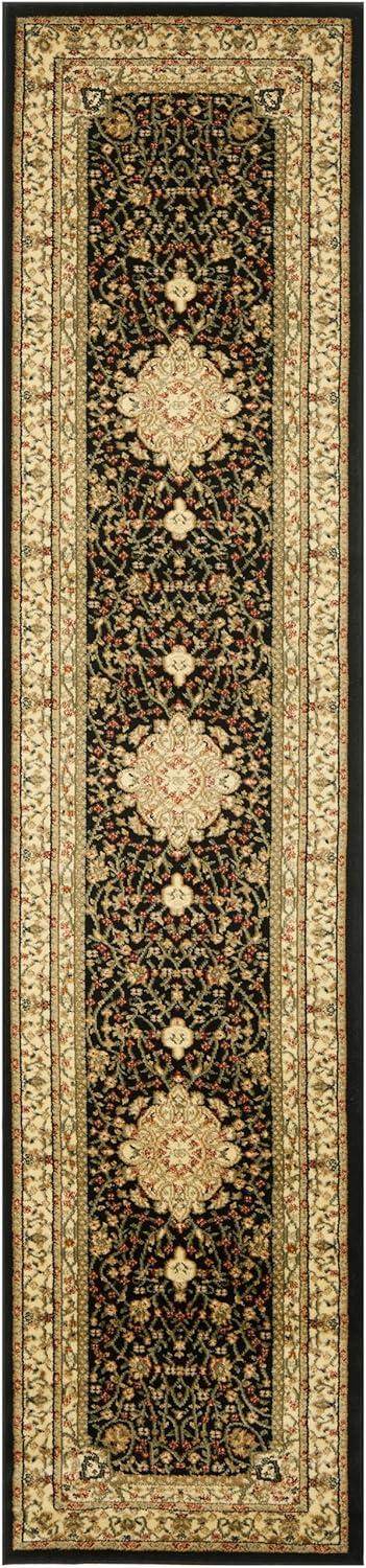 Lyndhurst LNH213 Power Loomed Runner Rug - Black/Ivory - 2'3"x6' - Safavieh.
