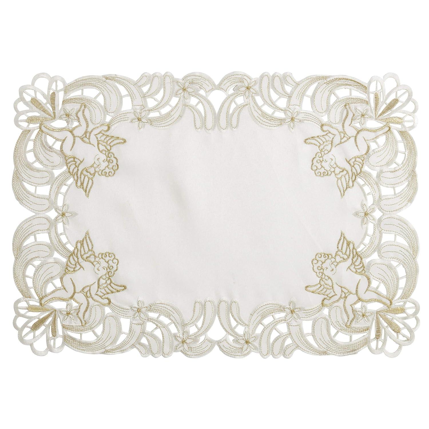 Saro Lifestyle Embroidered Cupid Design Placemat (Set of 4)