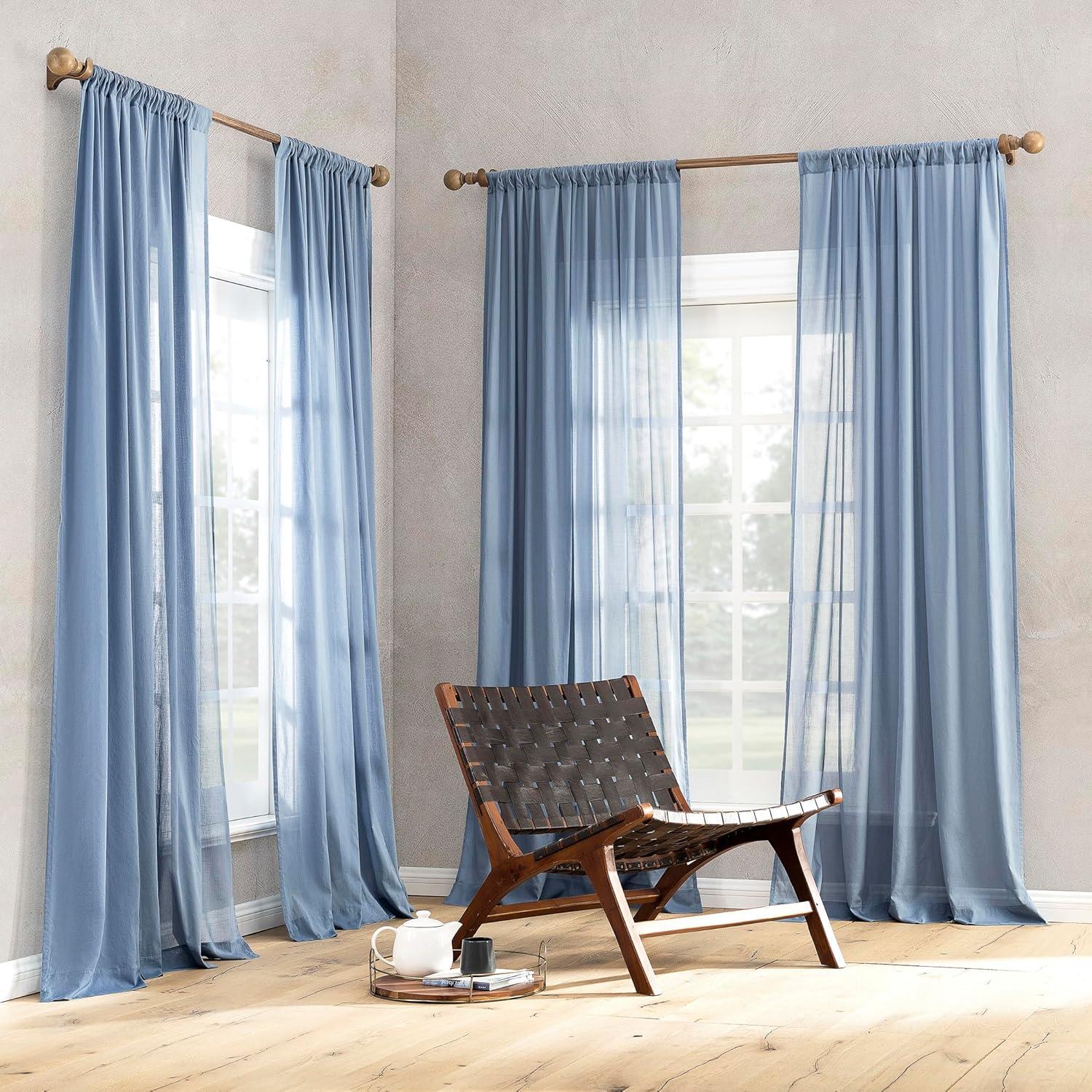 Wayfair Basics® 100% Cotton Sheer Rod Pocket Curtain Panel & Reviews | Wayfair