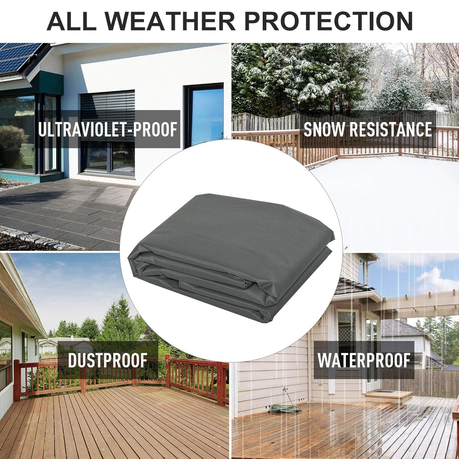 Outsunny Outdoor Patio Hammock Porch Swing Cover with UV, Water, & Dust Fighting Material, 81" x 49" x 65", Gray