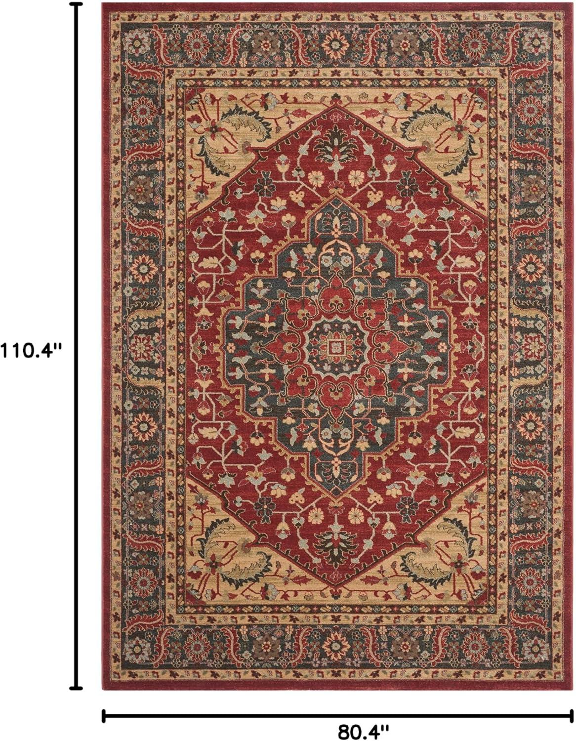 Mahal MAH621 Power Loomed Indoor Area Rug - Navy/Red - 6'7"x9'2" - Safavieh.