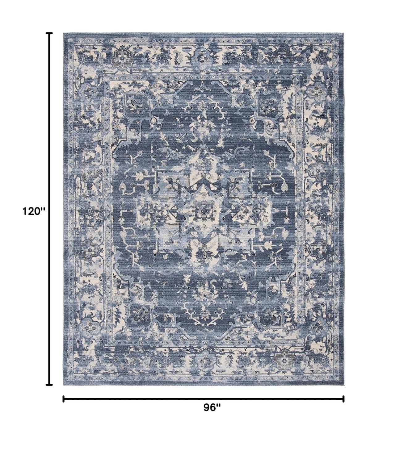 Charleston CHL411 Loomed Indoor Area Rug - Navy/Creme - 8'x10' - Safavieh