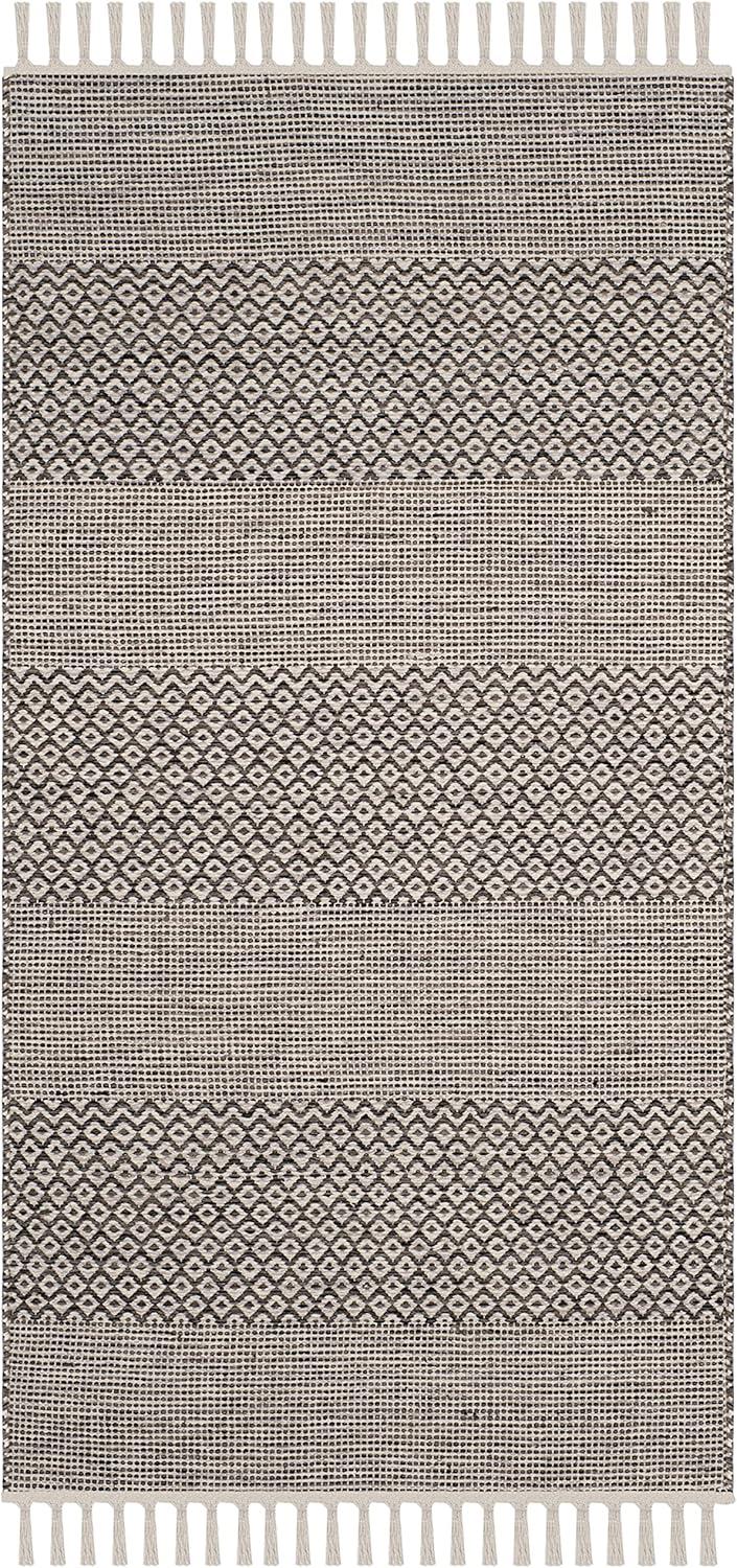 Montauk MTK330 Hand Woven Area Rug - Ivory/Anthracite - 3'x5' - Safavieh.
