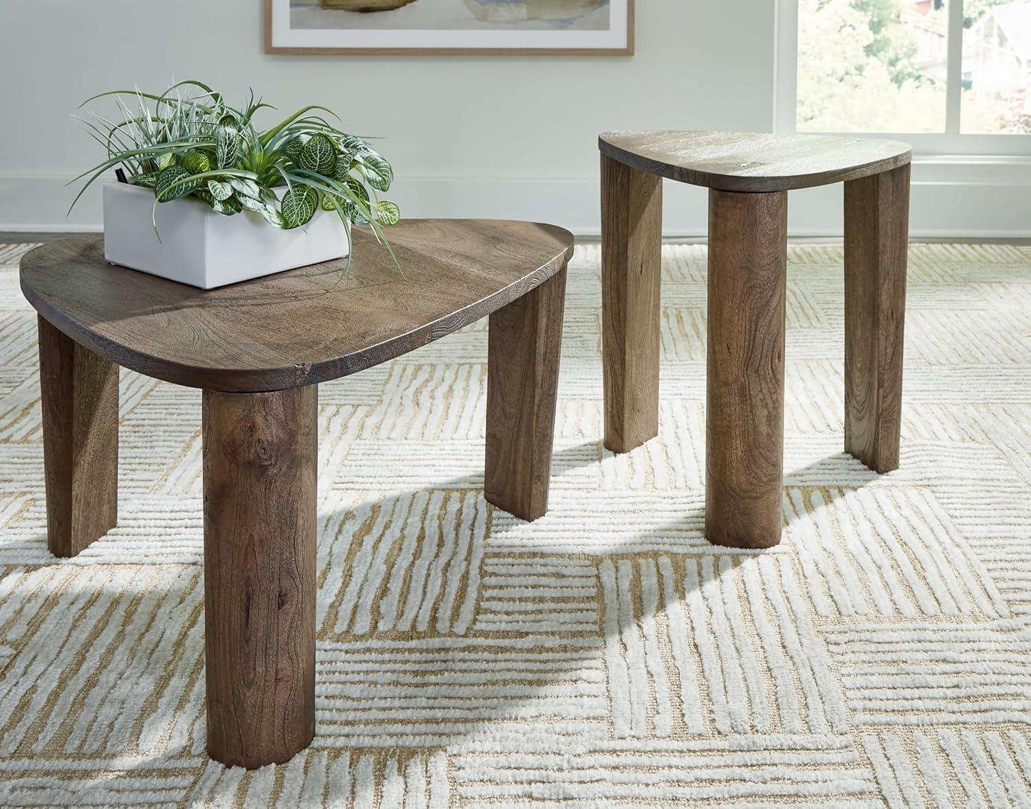 Signature Design by Ashley Reidport Accent Coffee Table (Set of 2), Grayish Brown