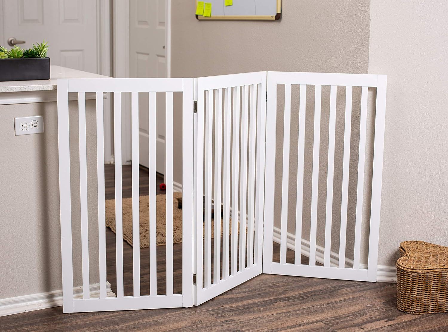 BirdRock Home Wood Free Standing Pet Gate