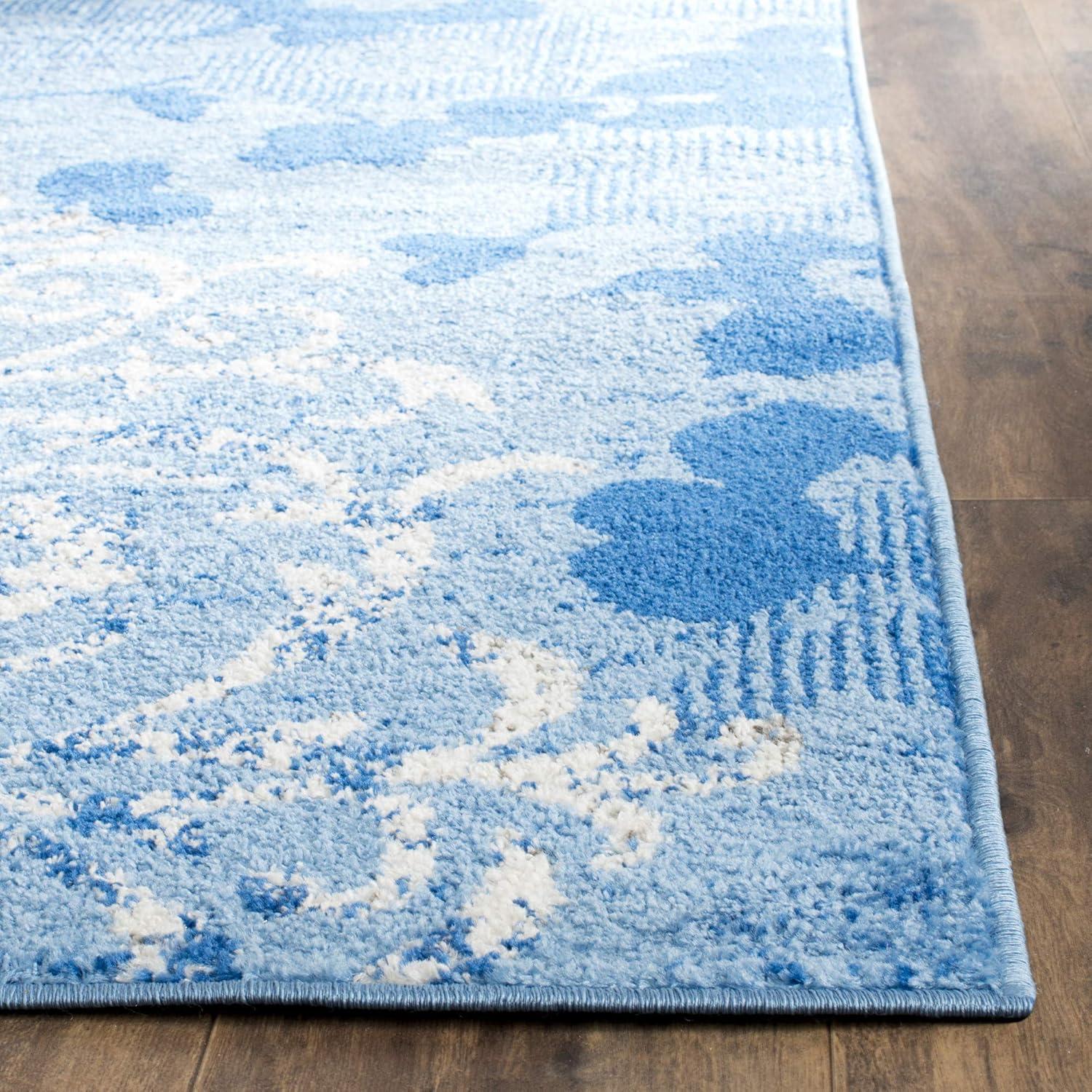 Adirondack ADR114 Machine Made Indoor Area Rug - Light Blue/Dark Blue - 5'-1"x7'-6" - Safavieh