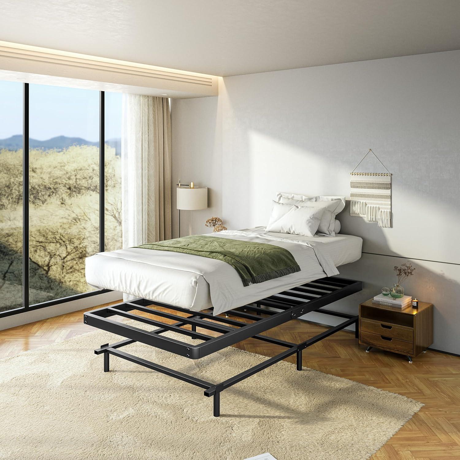 Alwyn Home Bercht 2" Low Profile Metal Box Spring Bunkie Board, Thin Bed Slat Replacement(No legs)