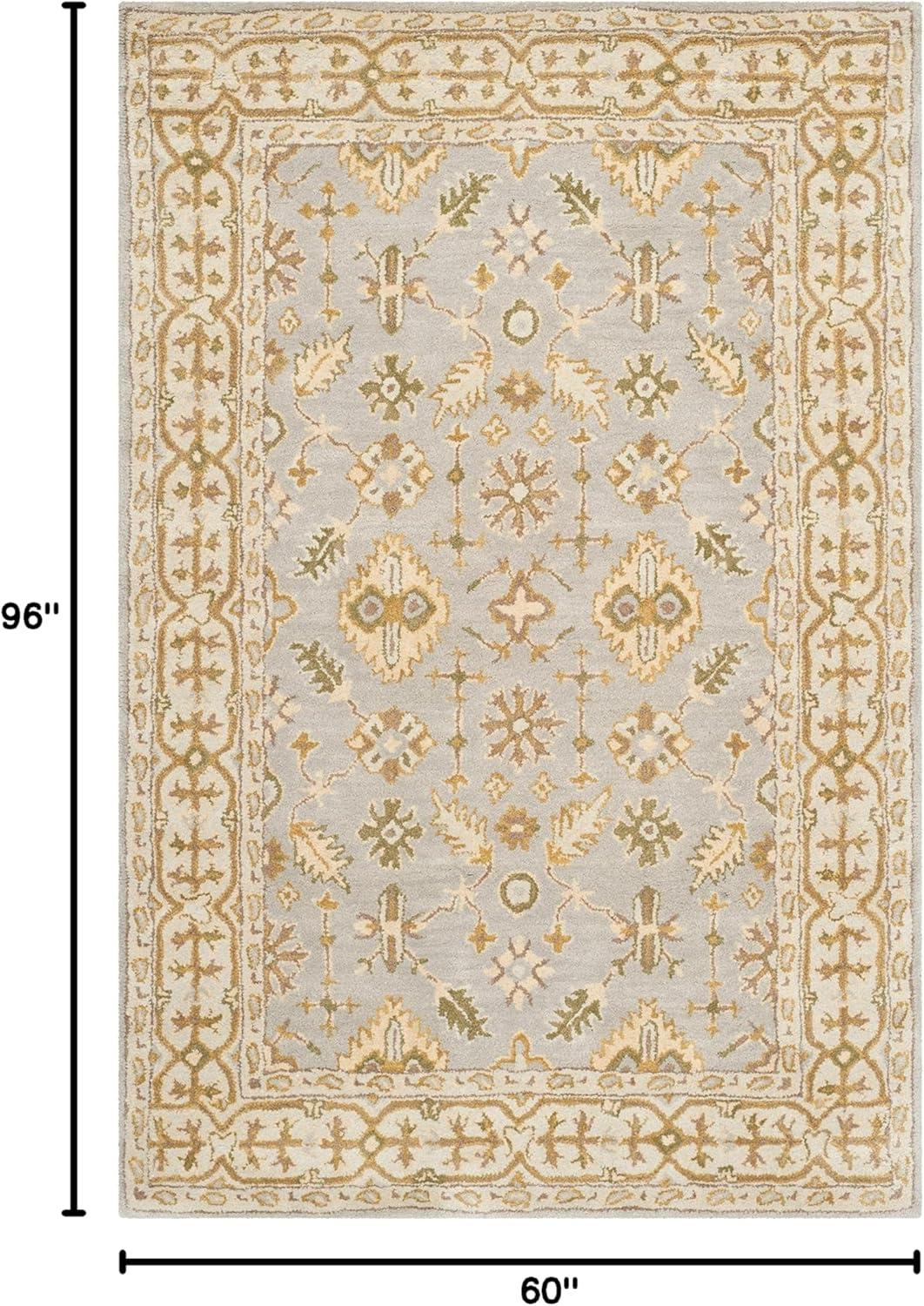 Classic CL933 Hand Tufted Area Rug - Light Blue/Ivory - 5'x8' - Safavieh.