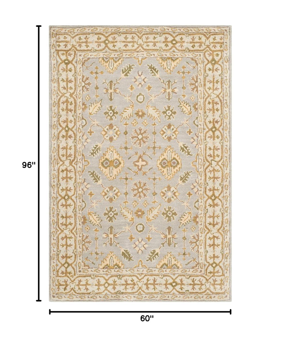 Classic CL933 Hand Tufted Area Rug - Light Blue/Ivory - 5'x8' - Safavieh.