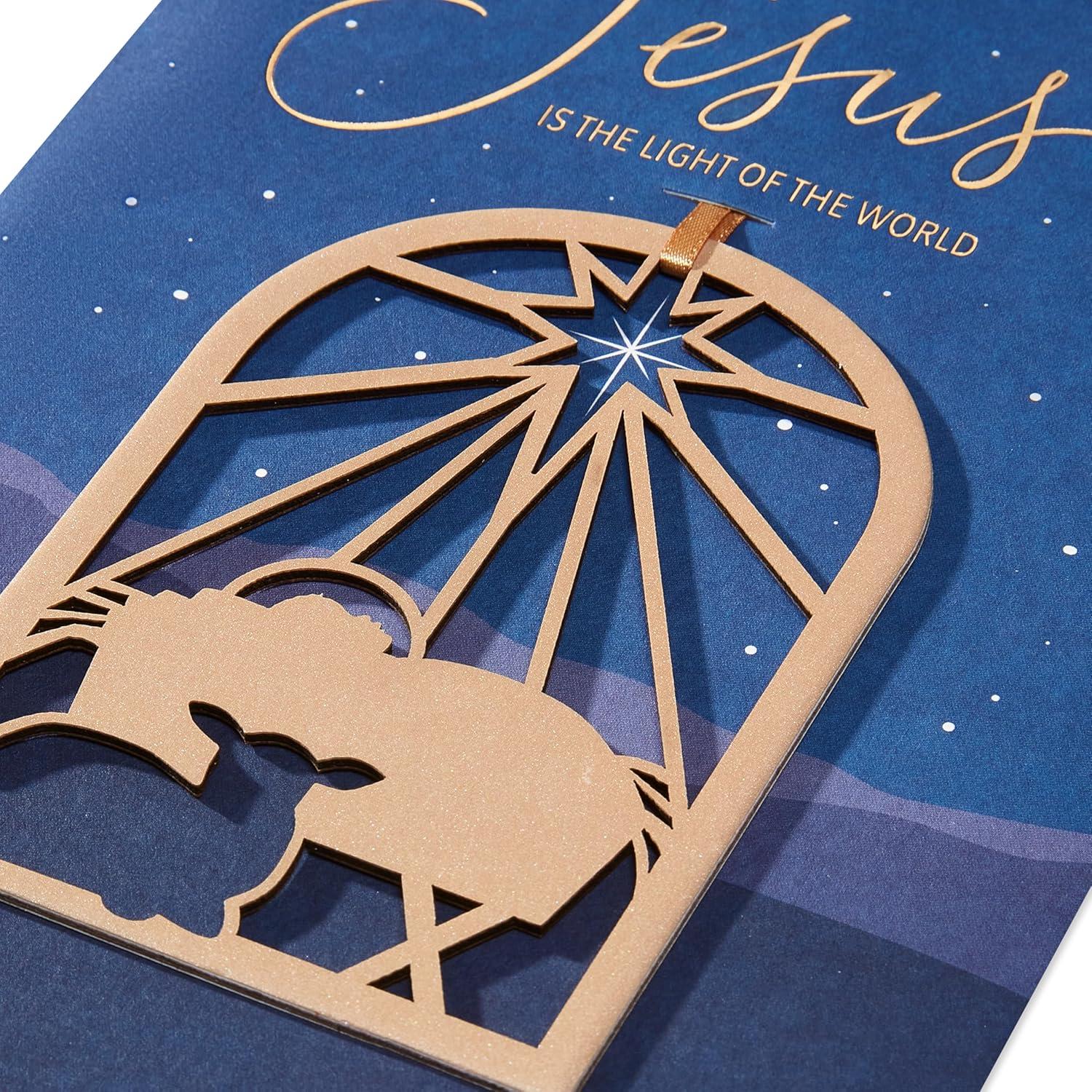 American Greetings Religious Christmas Card with Ornament Keepsake (The Blessings of This Holy Season)