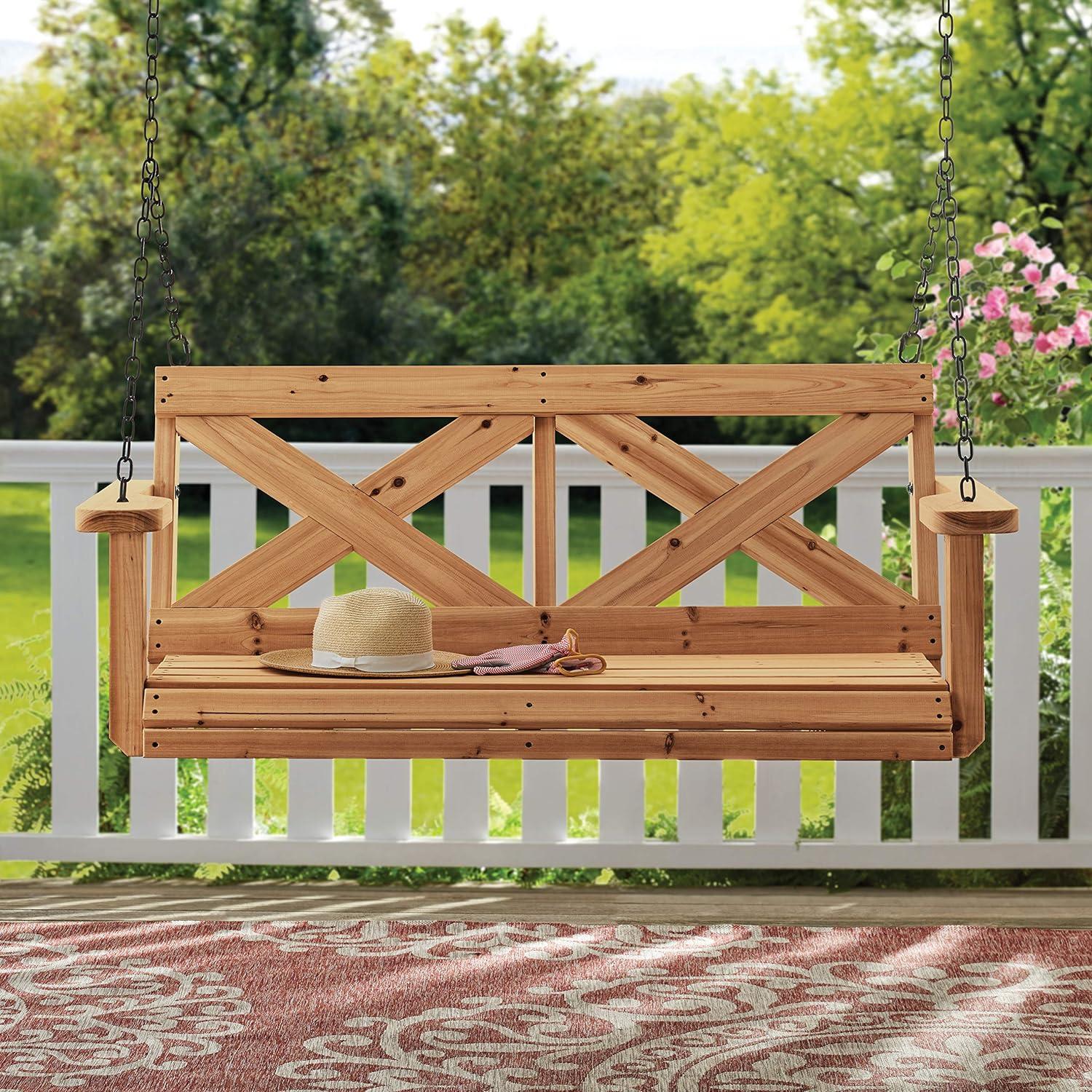 Backyard Discovery Farmhouse All Cedar Porch Swing