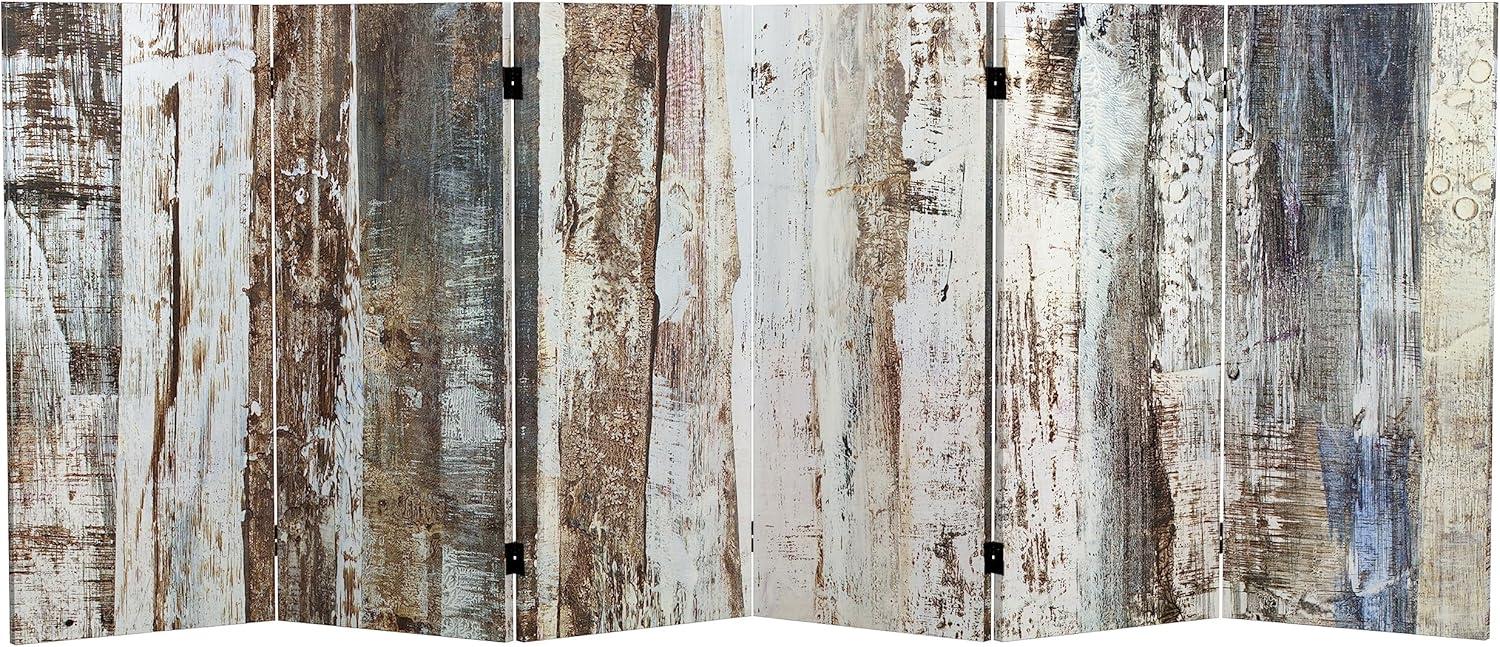 Winter Woods 6-Panel Printed Canvas Folding Screen