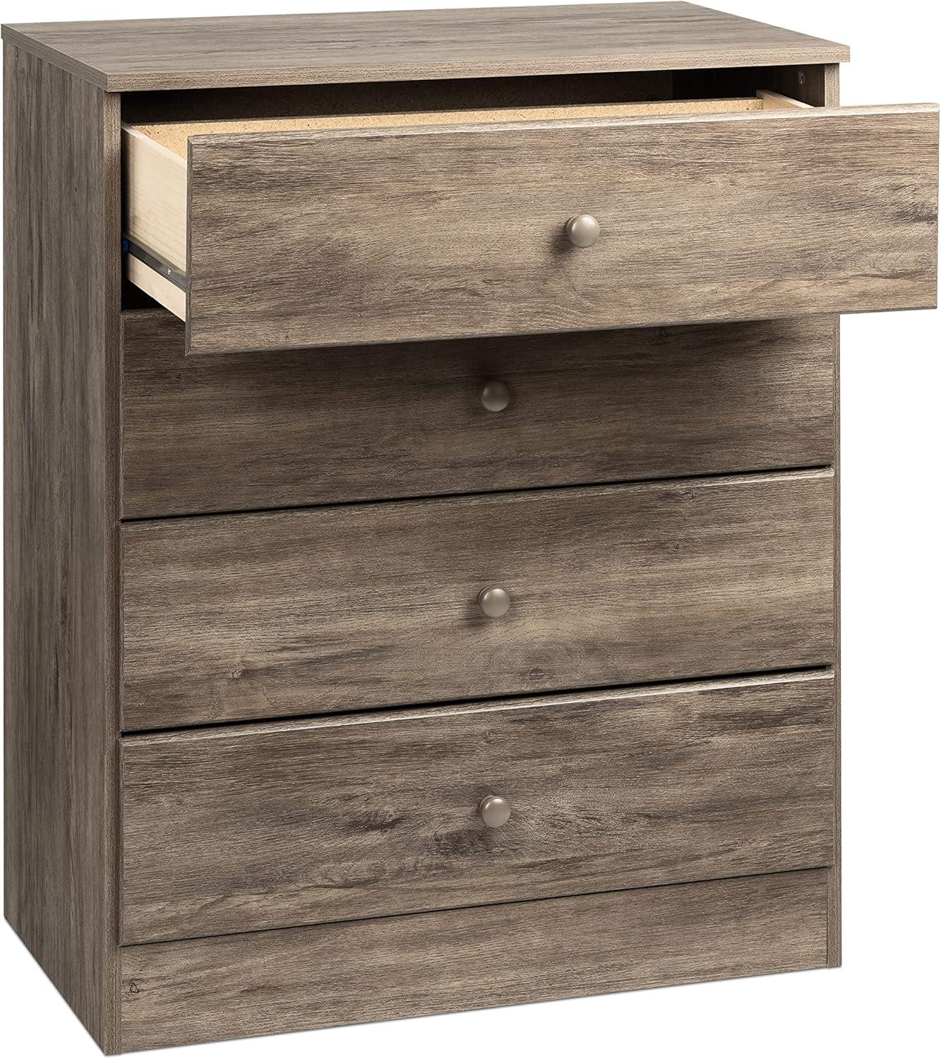 Prepac Astrid 4-Drawer Chest, Drifted Gray