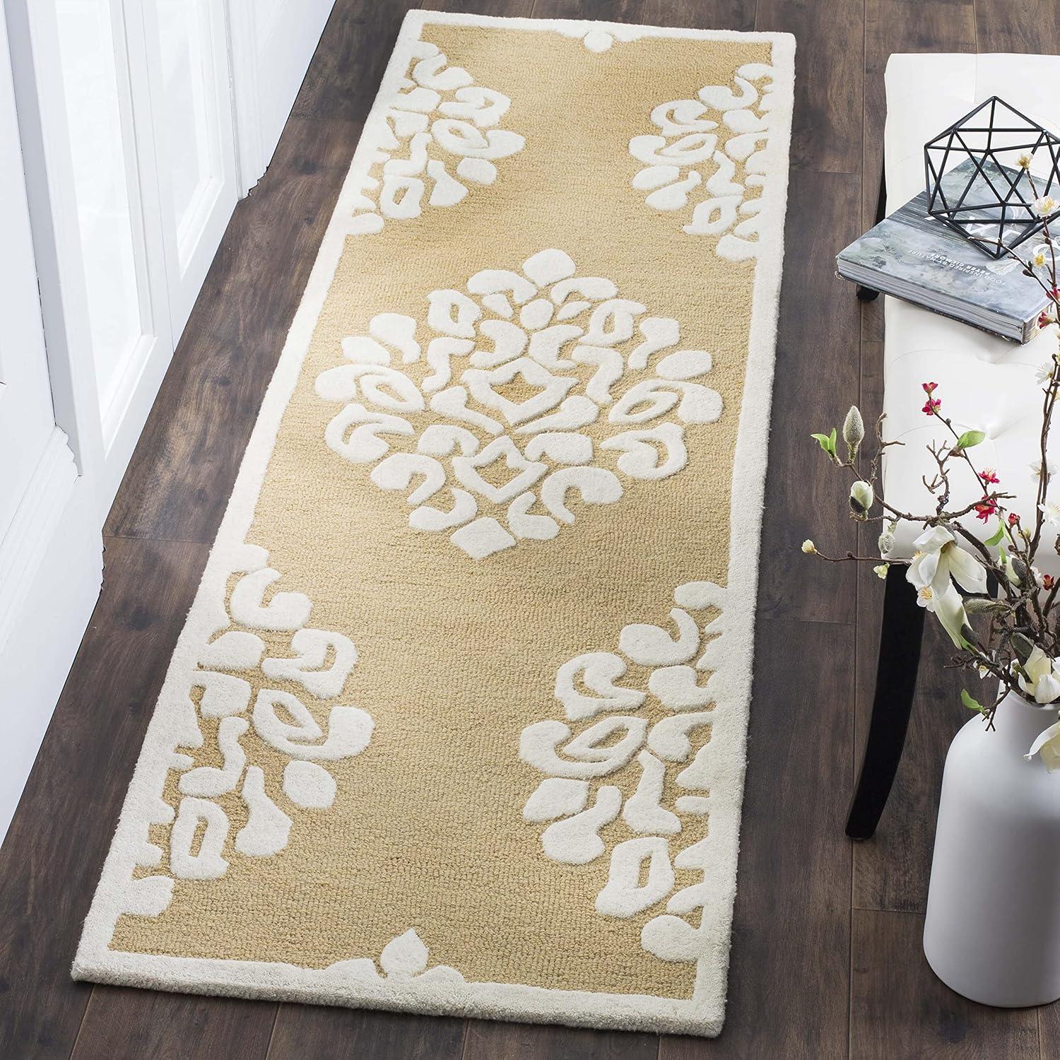 Floret Martha Stewart Hand Tufted Wool Damask Rug