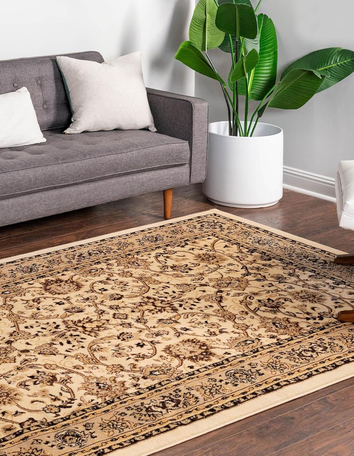 Unique Loom 3' 3 x 5' 3 Sialk Hill Washington Ivory Area Rug