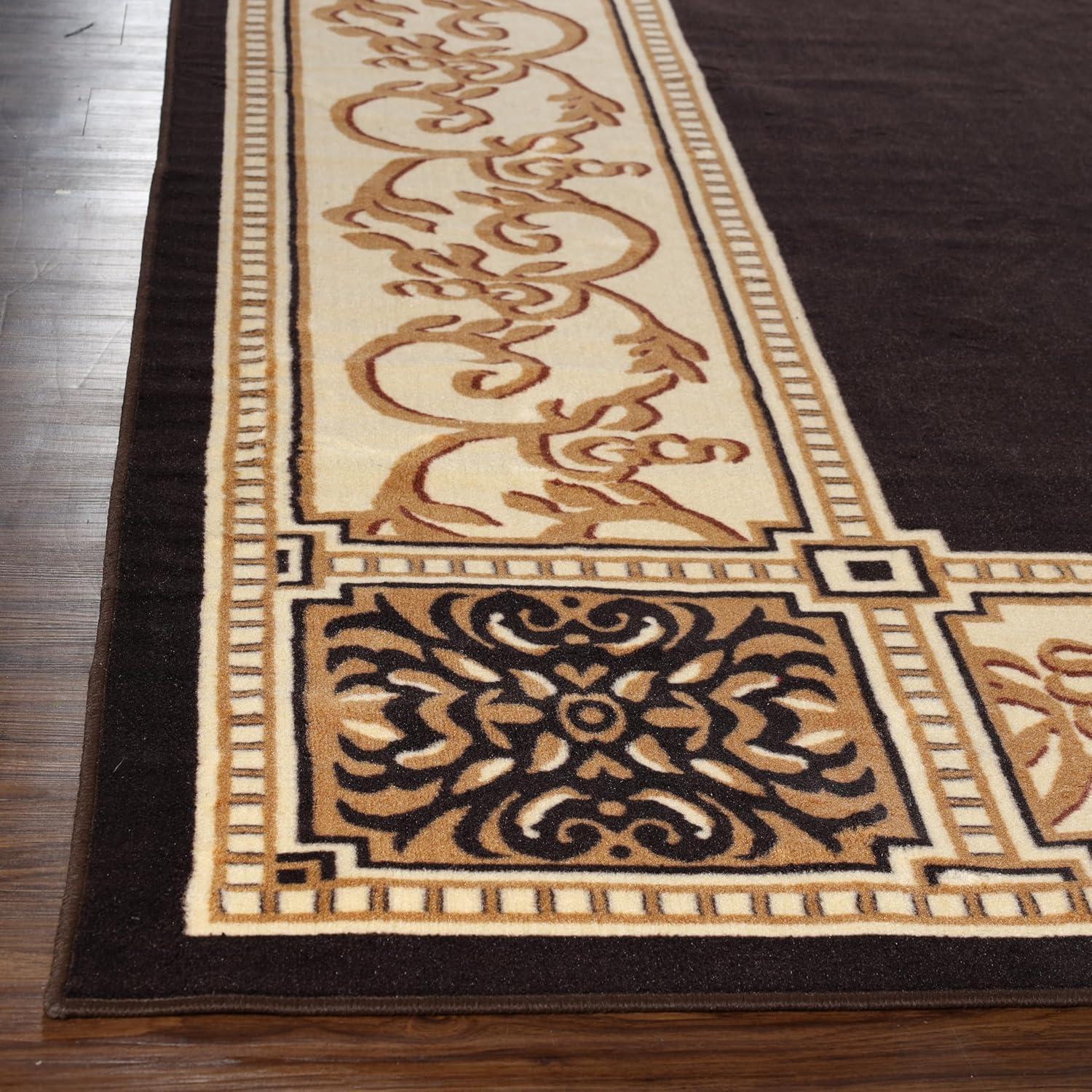 Superior Oversized Medallion Indoor Area Rug, 12' x 15', Coffee