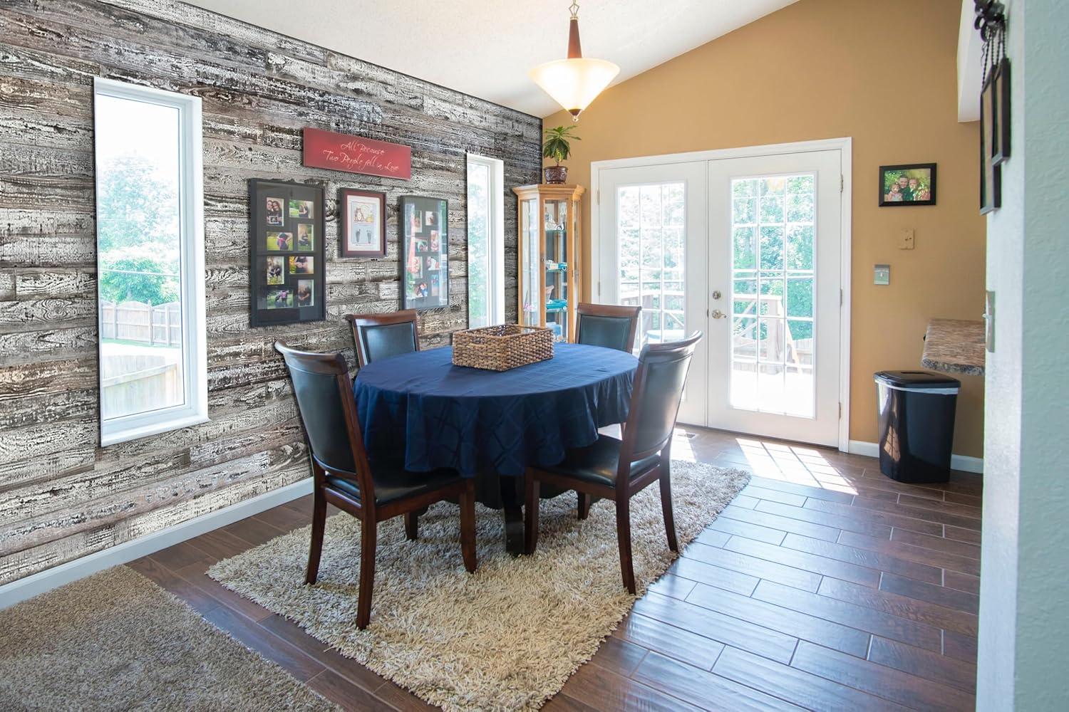 HomeRoots Thermo-Treated 1/4 x 5 in. x 4 ft. Barn Wood Wall Planks (10 sq. ft. 6-Pack)