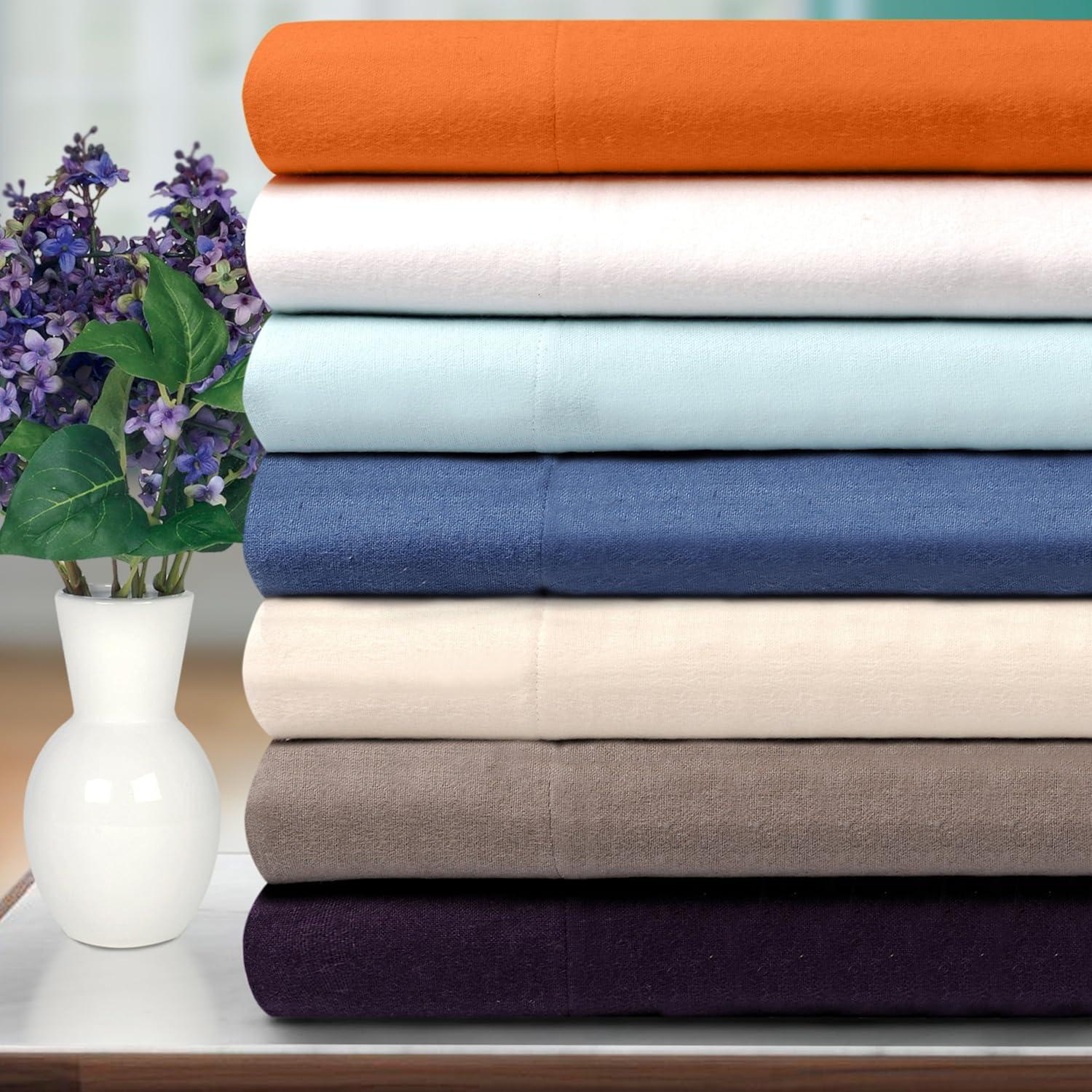 Superior Vintage Floral Paisley Flannel Cotton Bed Sheet Set