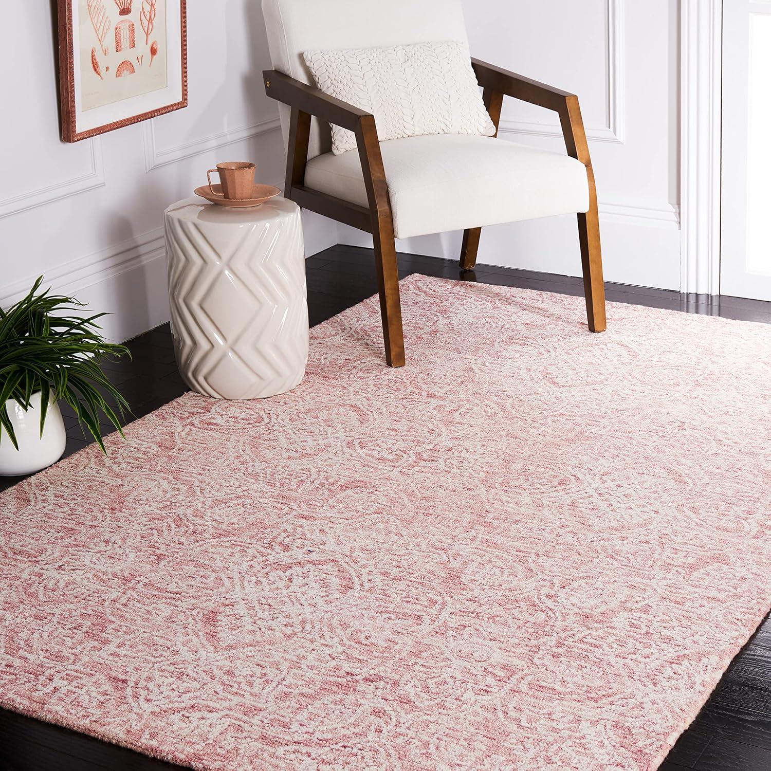 Metro MET998 Hand Tufted Indoor Area Rug - Pink/Ivory - 6'x9' - Safavieh