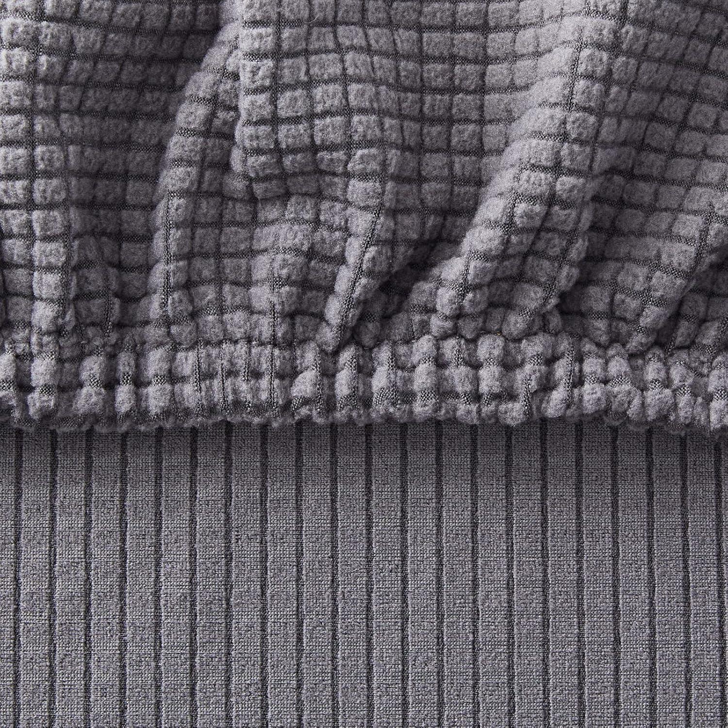 Juvale 2 Pack Stretch Outdoor Cushion Covers for Patio Furniture and Sofas, Reversible (Medium, Grey)