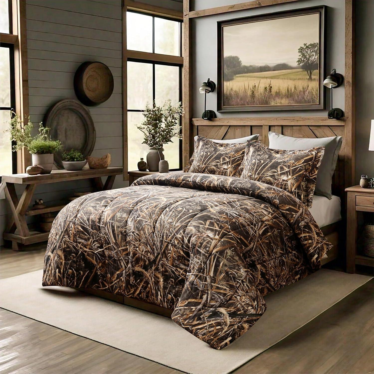 Realtree Realtree Max-5 Camo Comforter Set, Premium Polycotton Fabric, Camouflage Bed Set, Super Soft Forest Bedding Set Hunting & Outdoor, Machine Washable