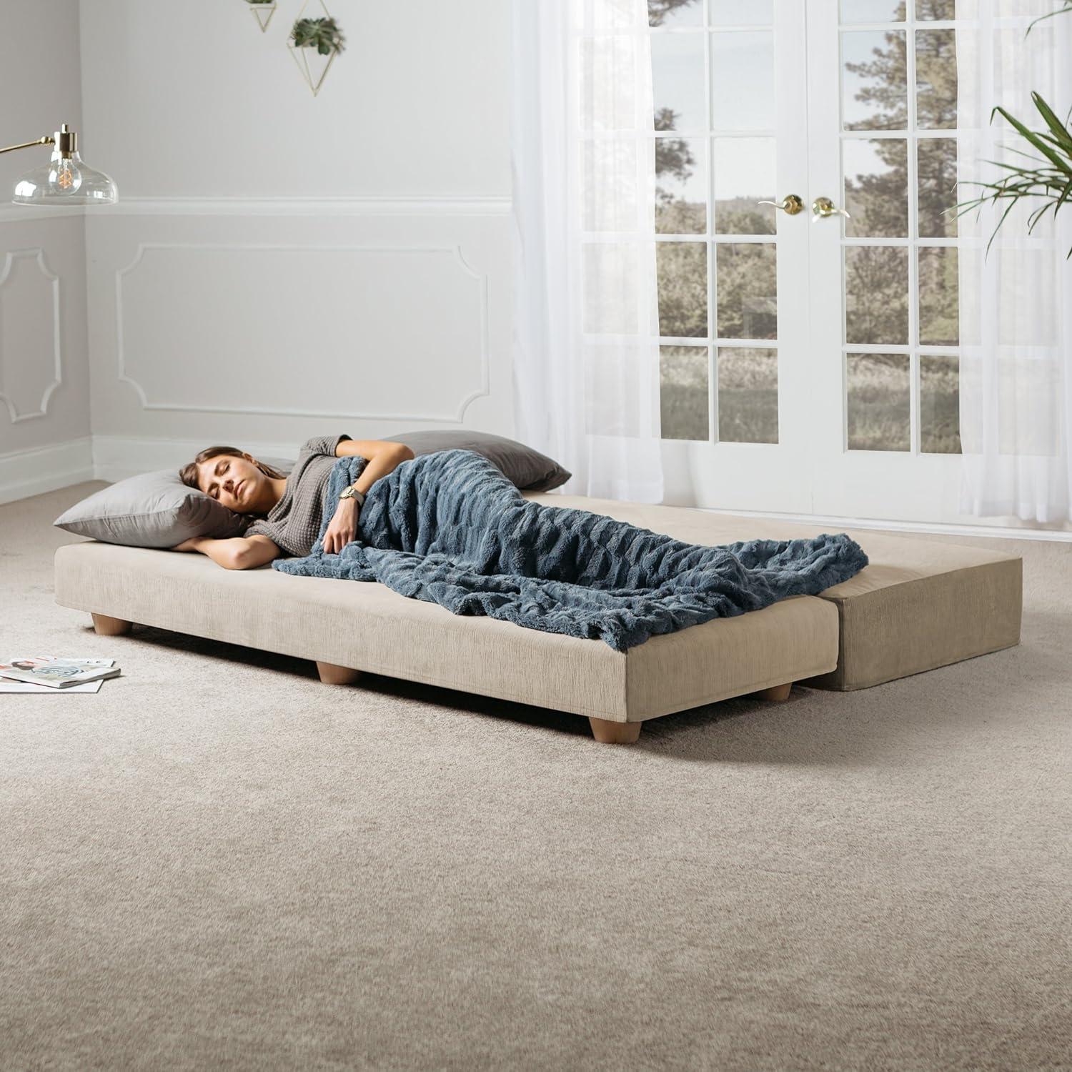 Jaxx Bean Bags Jaxx Artemis Daybed Queen Size Convertible Sleeper Ivory