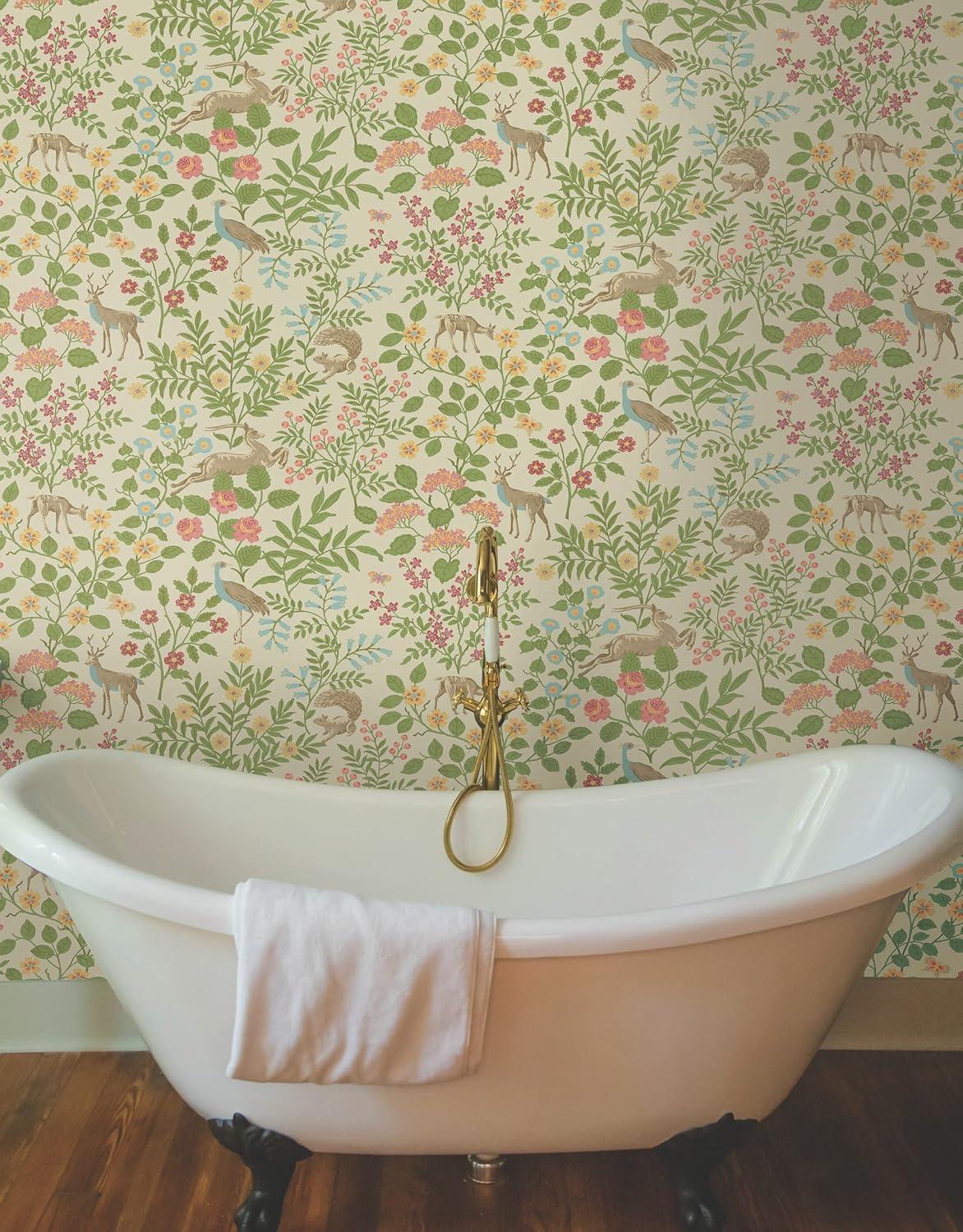 Woodland Floral Peel & Stick Wallpaper