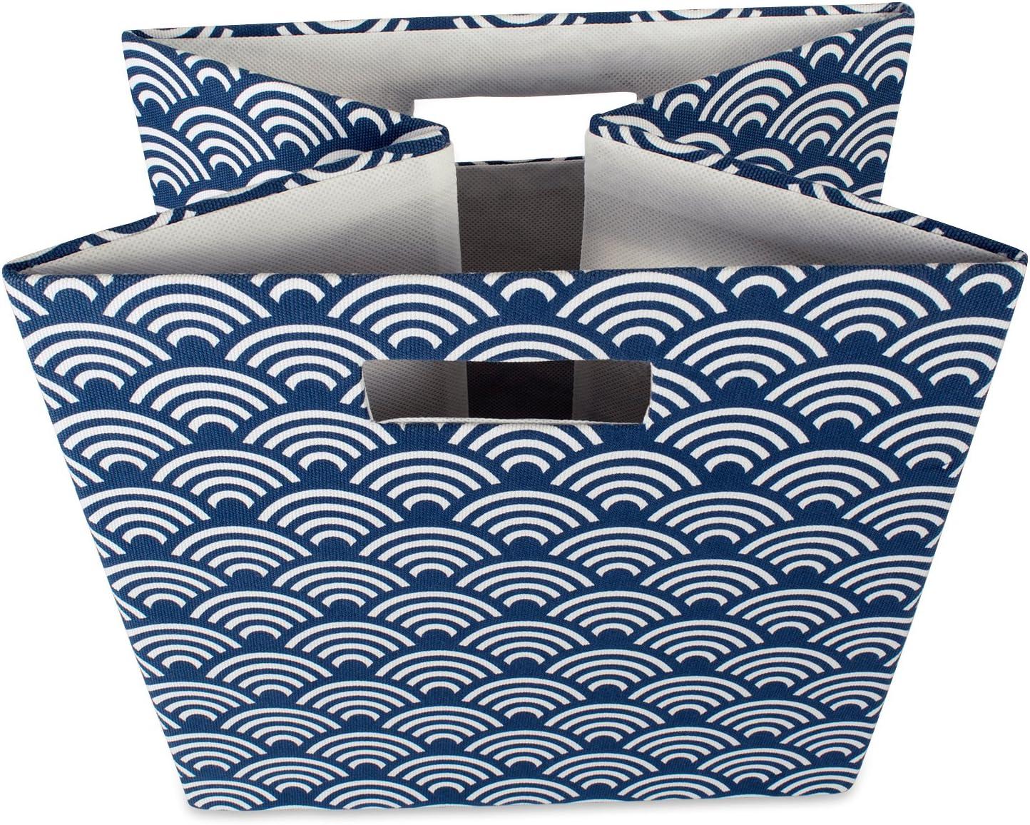 DII Polyester Cube Waves Nautical Blue Square