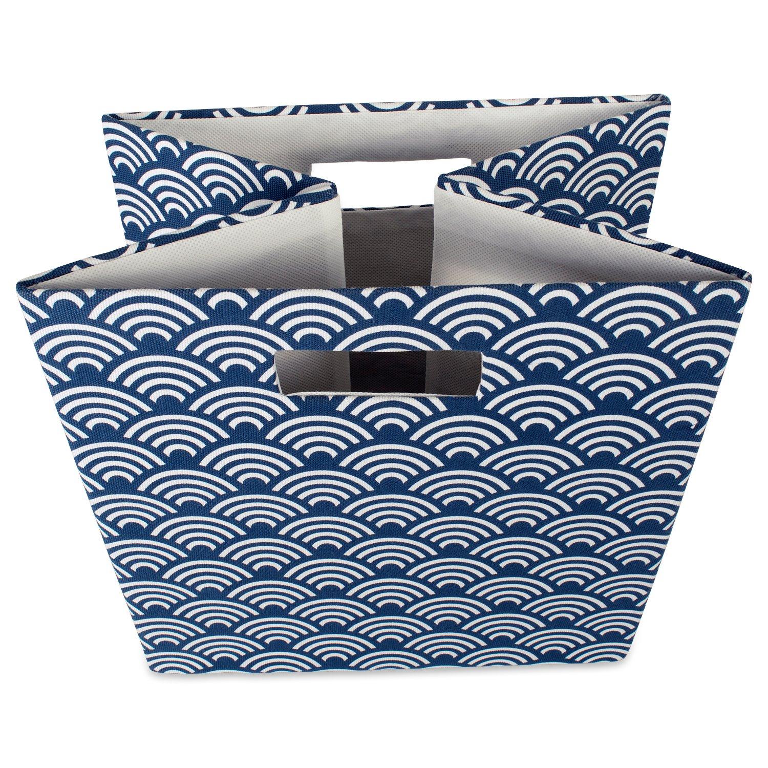 DII Polyester Cube Waves Nautical Blue Square