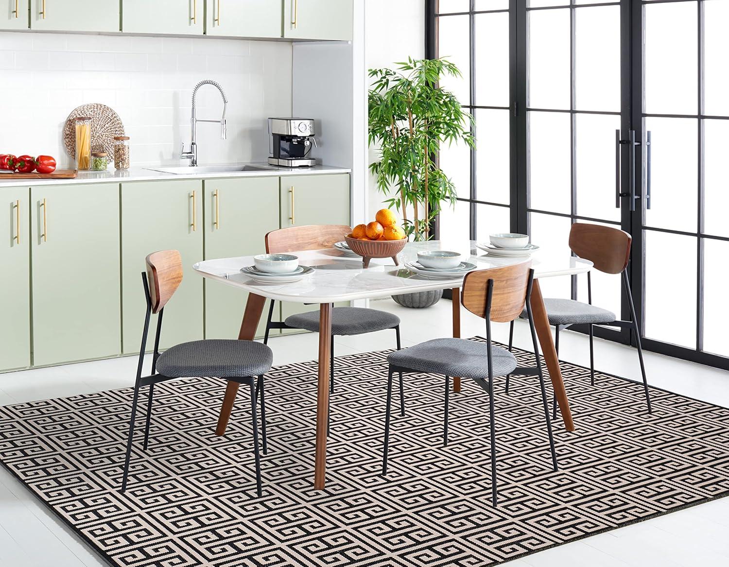 Montauk MTK724 Hand Woven Indoor Area Rug - Black/Ivory - 8'x10' - Safavieh.