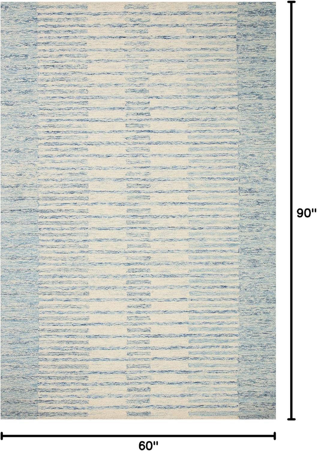 Chris Loves Julia x Loloi Chris Collection CHR-01 Ivory / Denim, TransitionalArea Rug