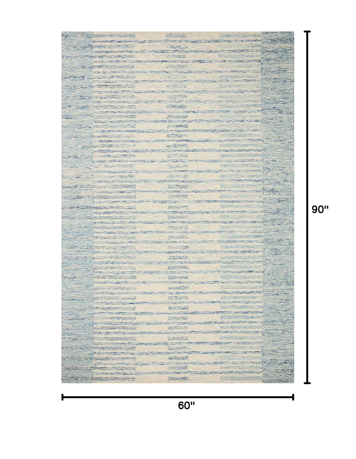 Chris Loves Julia x Loloi Chris Collection CHR-01 Ivory / Denim, TransitionalArea Rug