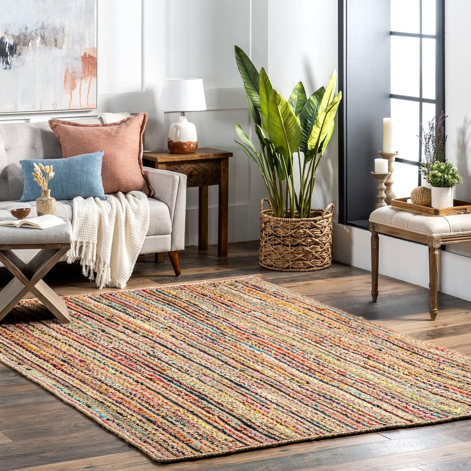 nuLOOM Aleen Bohemian Cotton/Jute Area Rug