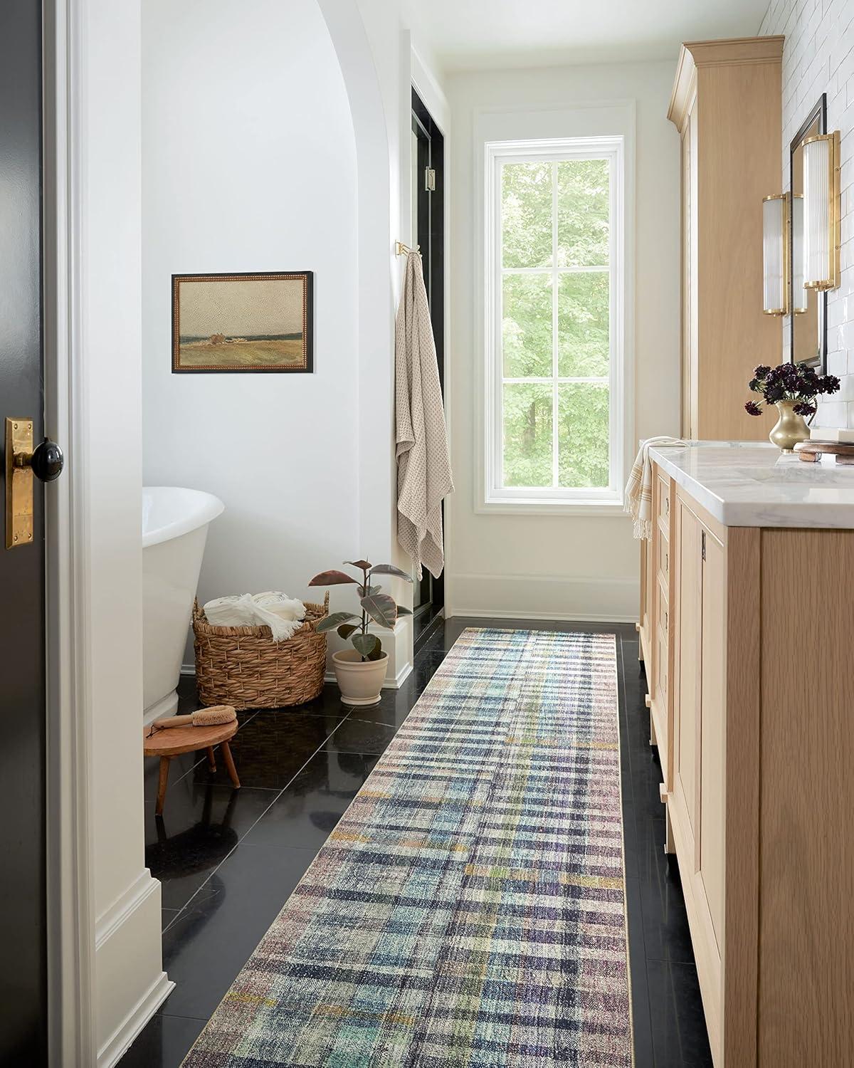 Chris Loves Julia x Loloi Humphrey Collection HUM-04 Blue/Yellow/Pink, Contemporary Area Rug