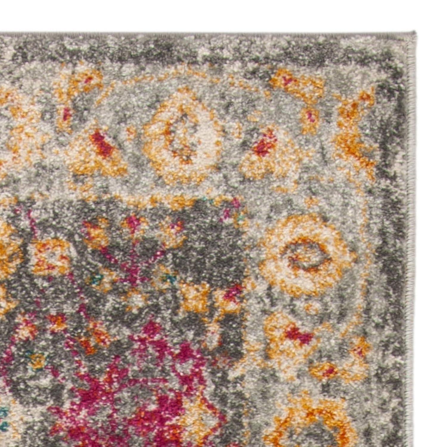 Granada GRA350 Power Loomed Indoor Runner - Light Grey/Multi - 2'2"x7' - Safavieh