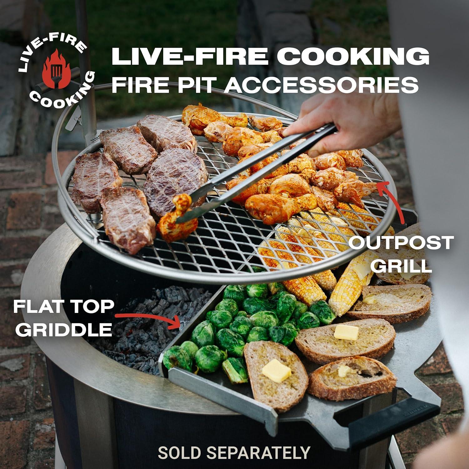 Breeo X Series 24 Corten Smokeless Fire Pit 24 in. W Corten Steel Outdoor Round Wood Fire Pit