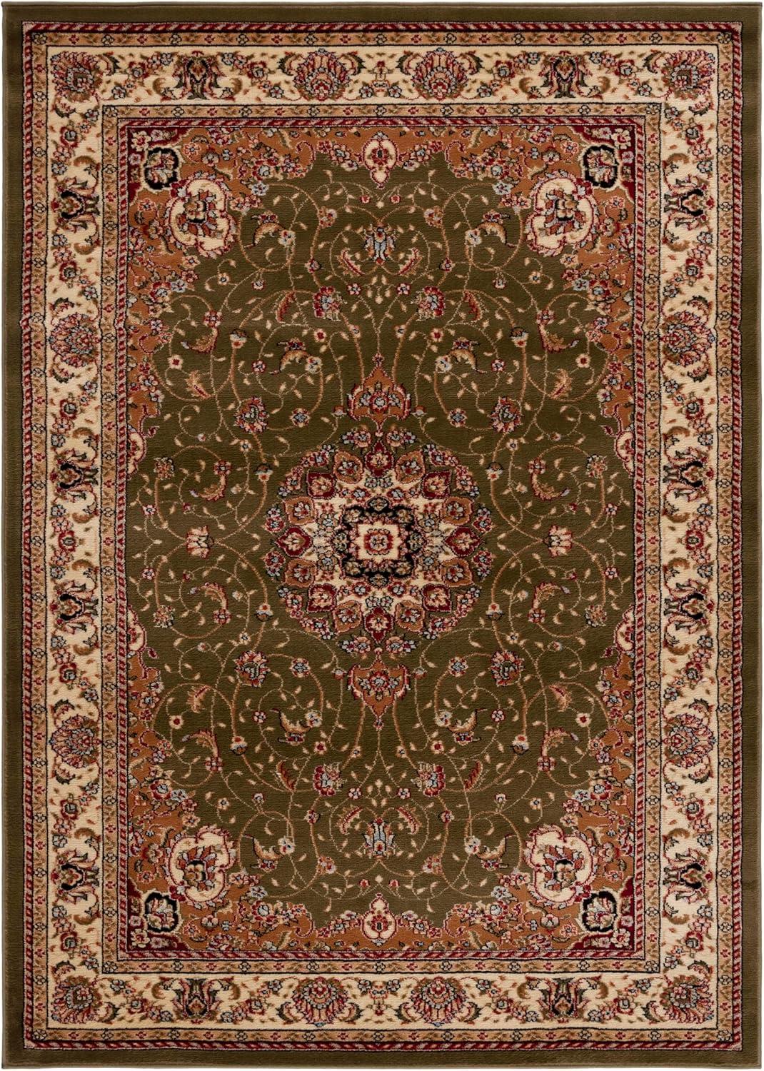 Lyndhurst LNH329 Power Loomed Area Rug - Sage/Ivory - 5'3"x7'6" - Safavieh.